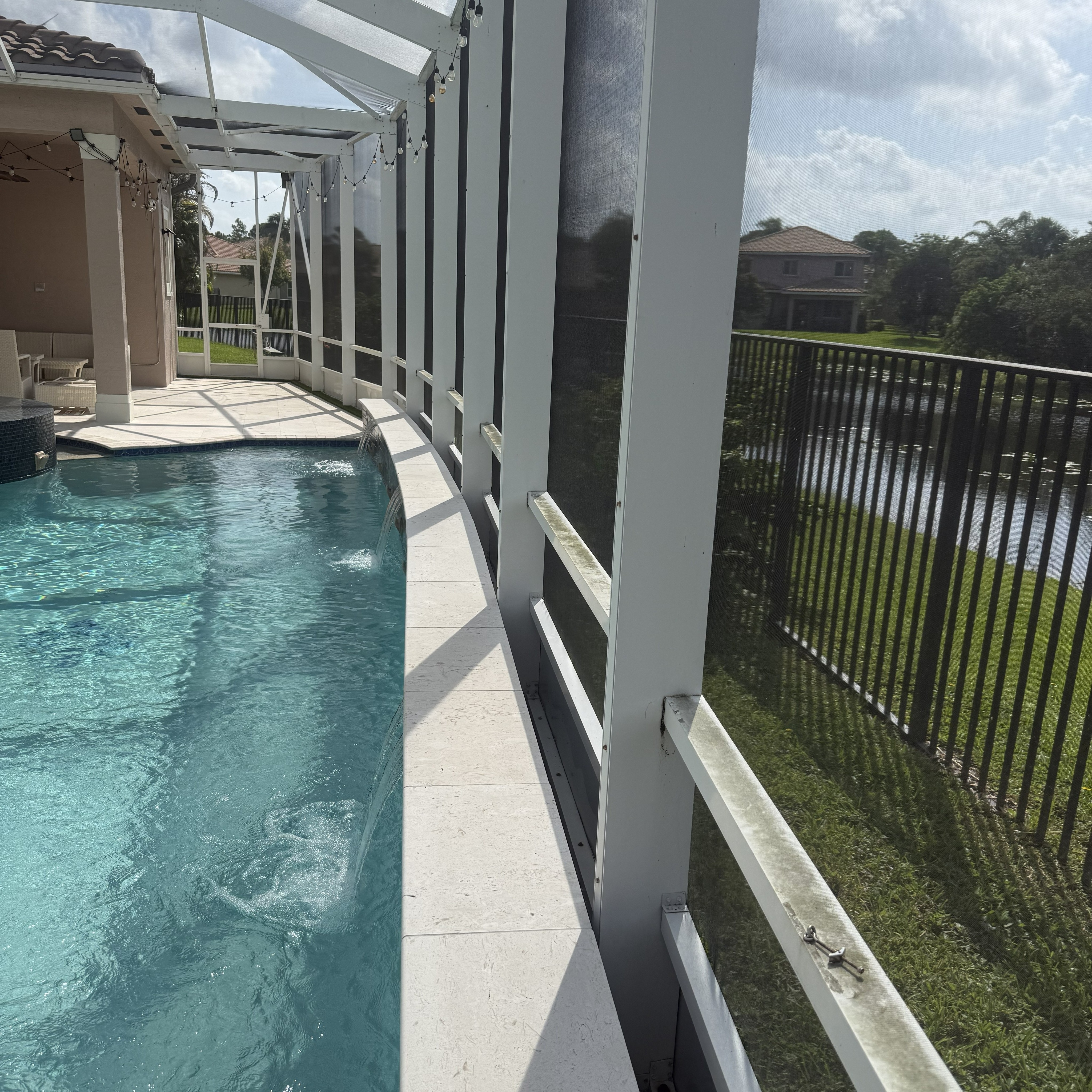 Patio Cleaning before and after in Florida